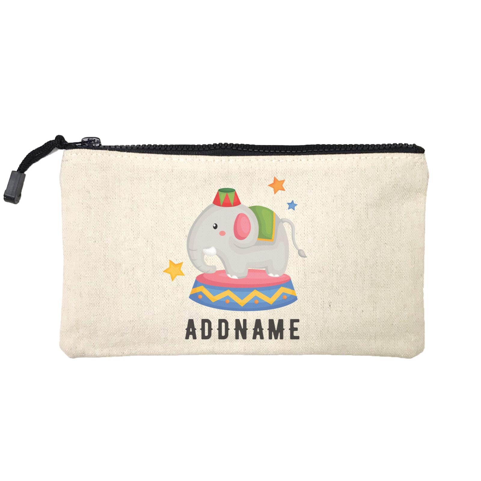 Birthday Circus Elephant Performance Addname Mini Accessories Stationery Pouch