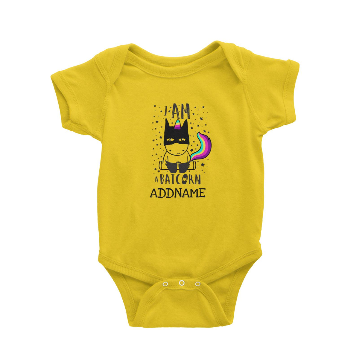 I Am A Batcorn Addname Baby Romper