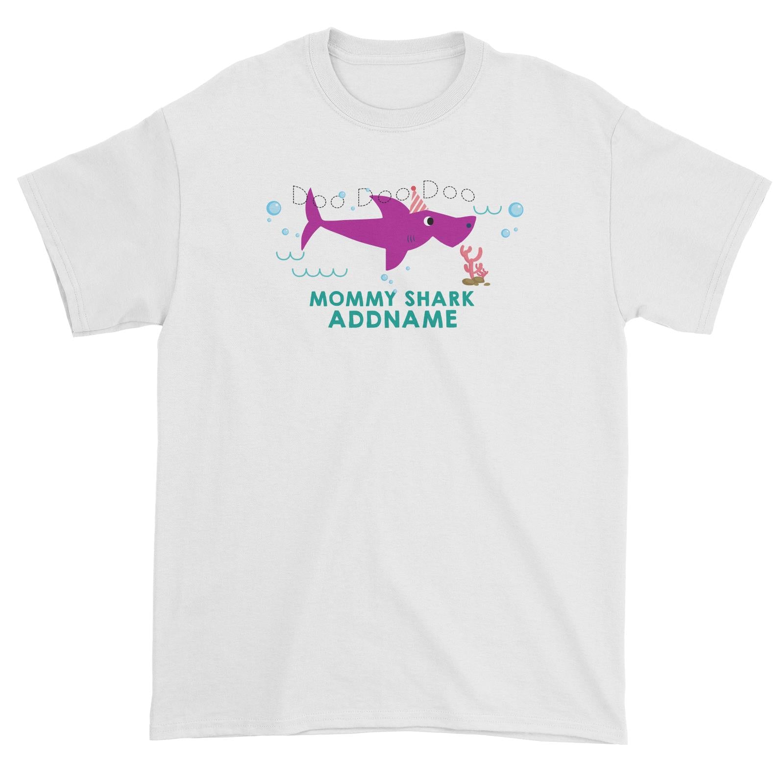 Mommy Shark Birthday Theme Addname Unisex T-Shirt