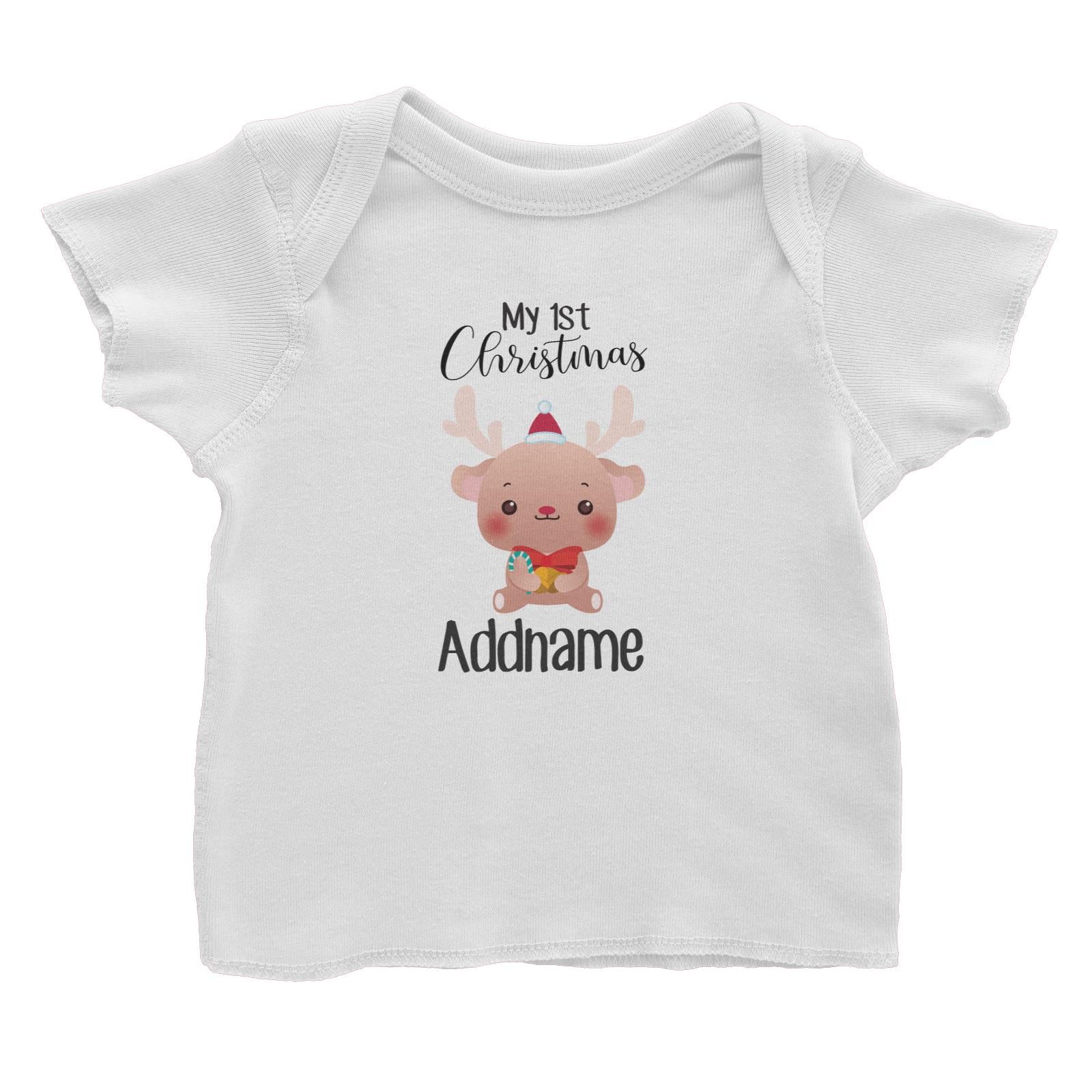 Christmas Cute Animal Series My 1st Christmas Reindeer Baby T-Shirt