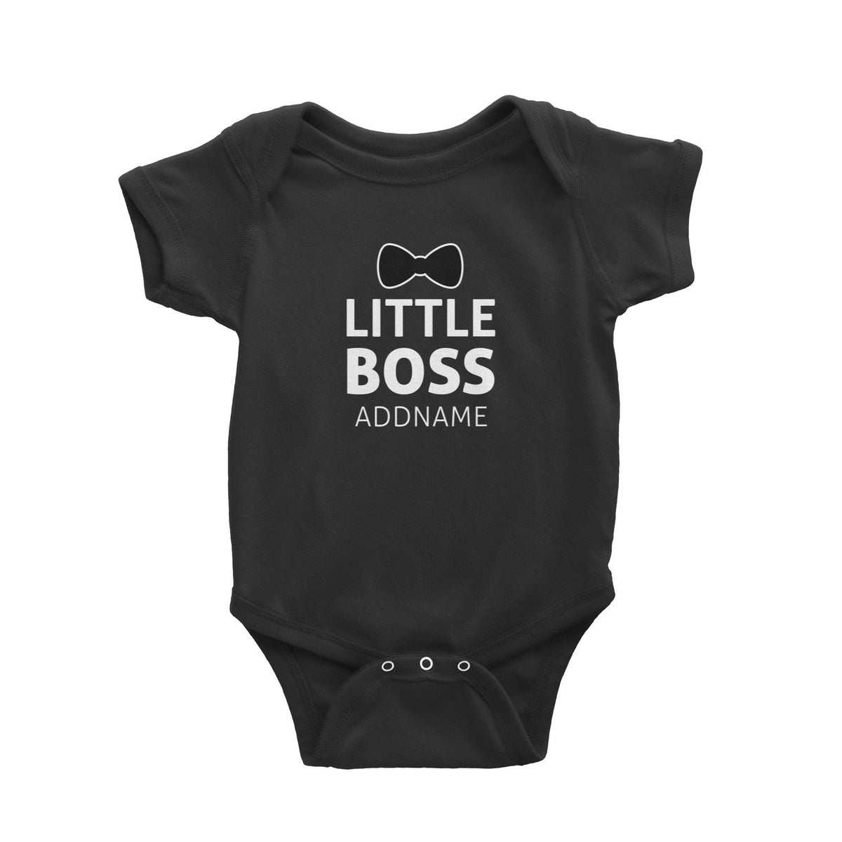Little Boss With Bow Tie Baby Romper