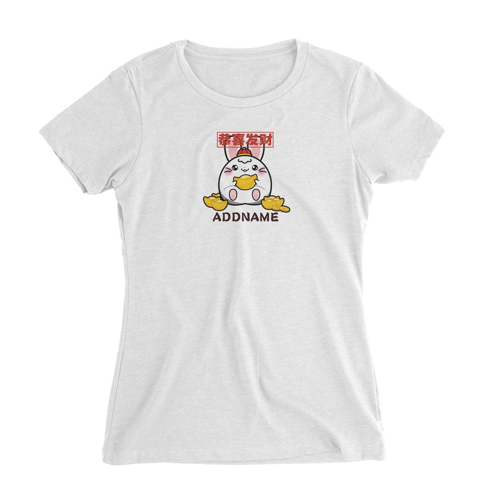 Ultra Cute Zodiac Series Rabbit Women's Slim Fit T-Shirt