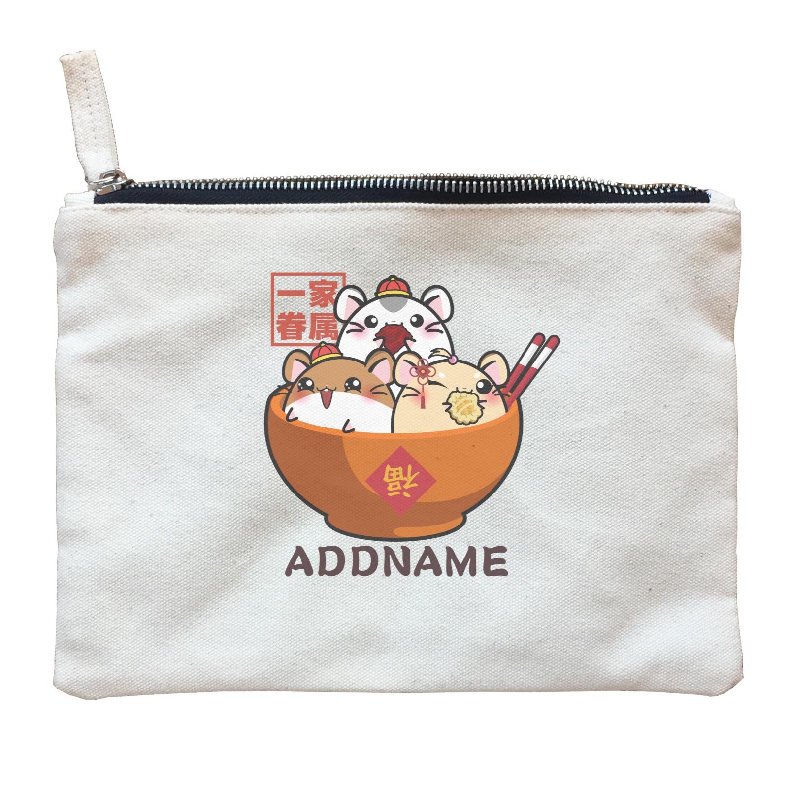 Prosperous Mouse Series Family Harmony Accessories Zipper Pouch