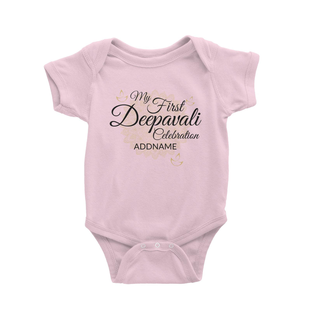 My First Deepavali Celebration with Mandala Addname Baby Romper