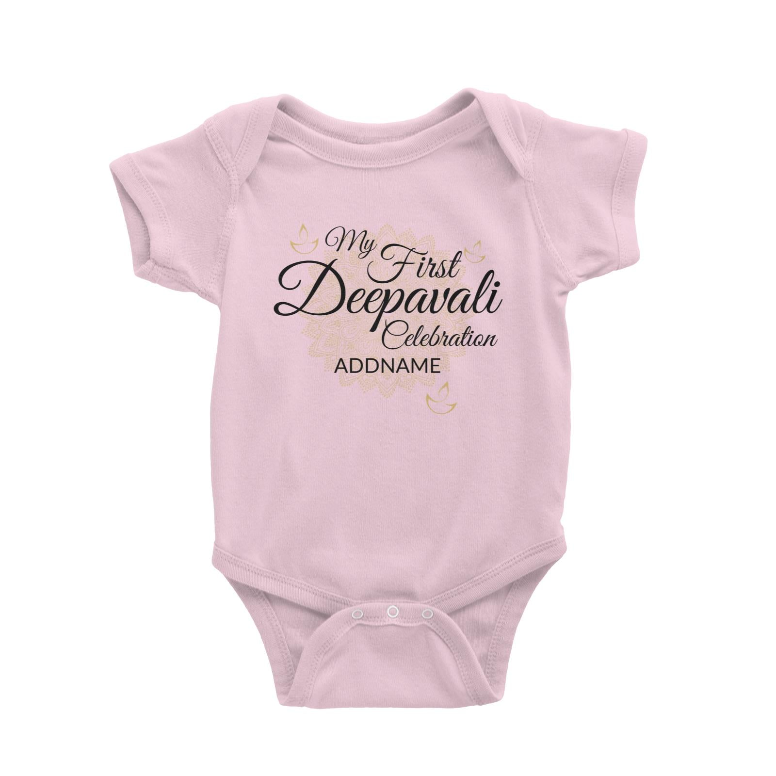 My First Deepavali Celebration with Mandala Addname Baby Romper