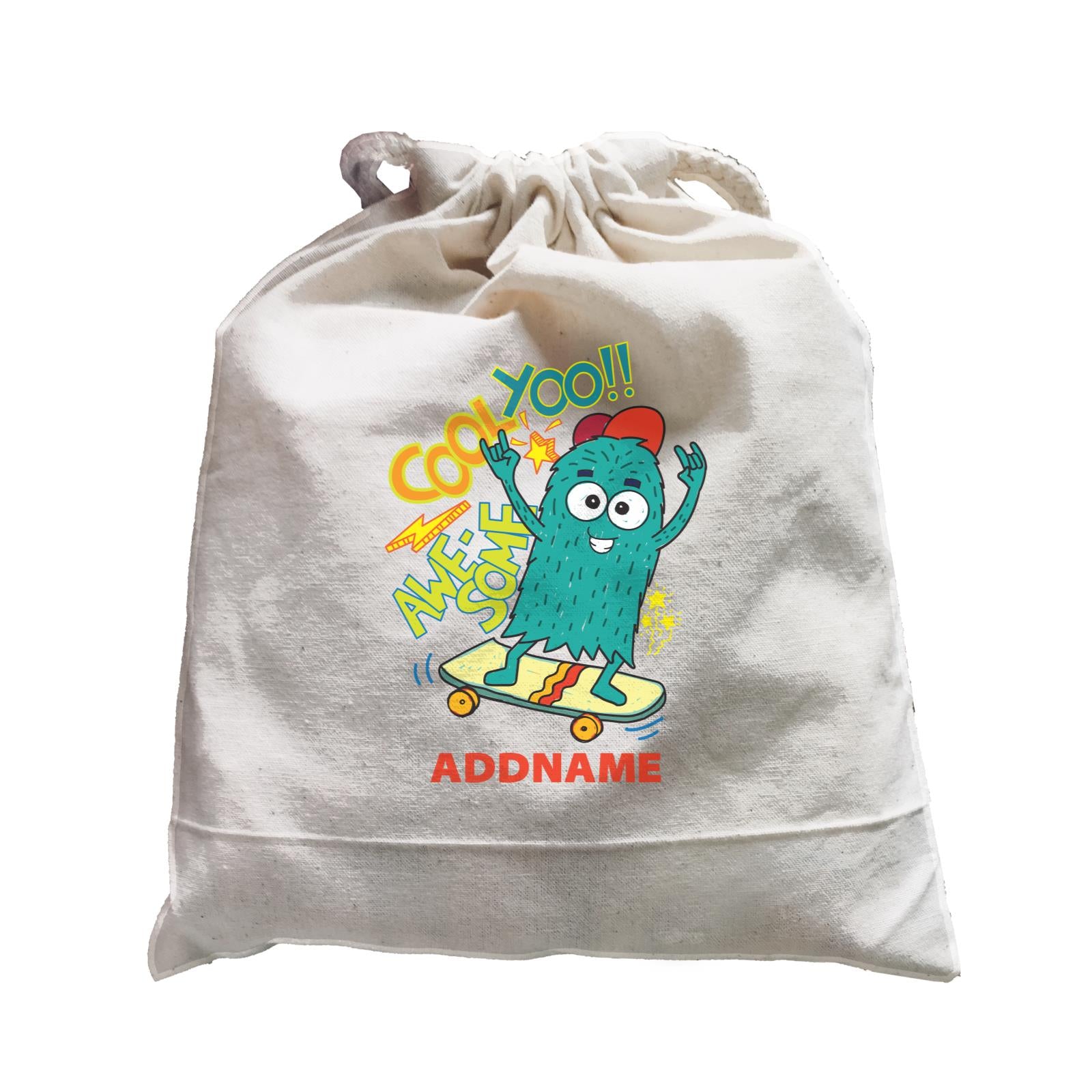 Cool Cute Monster Cool Yoo Awesome Skateboard Monster Addname Satchel