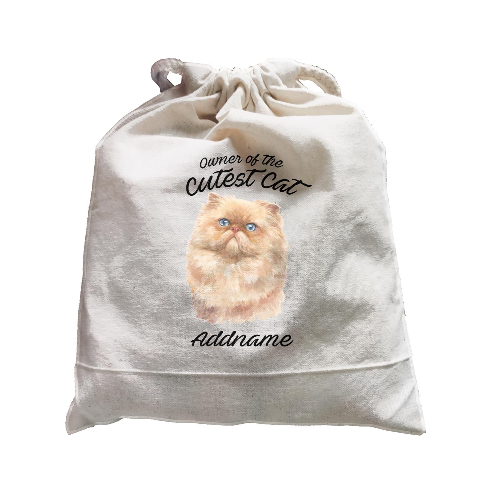 Watercolor Owner Of The Cutest Cat Persian Light Brown Addname Satchel