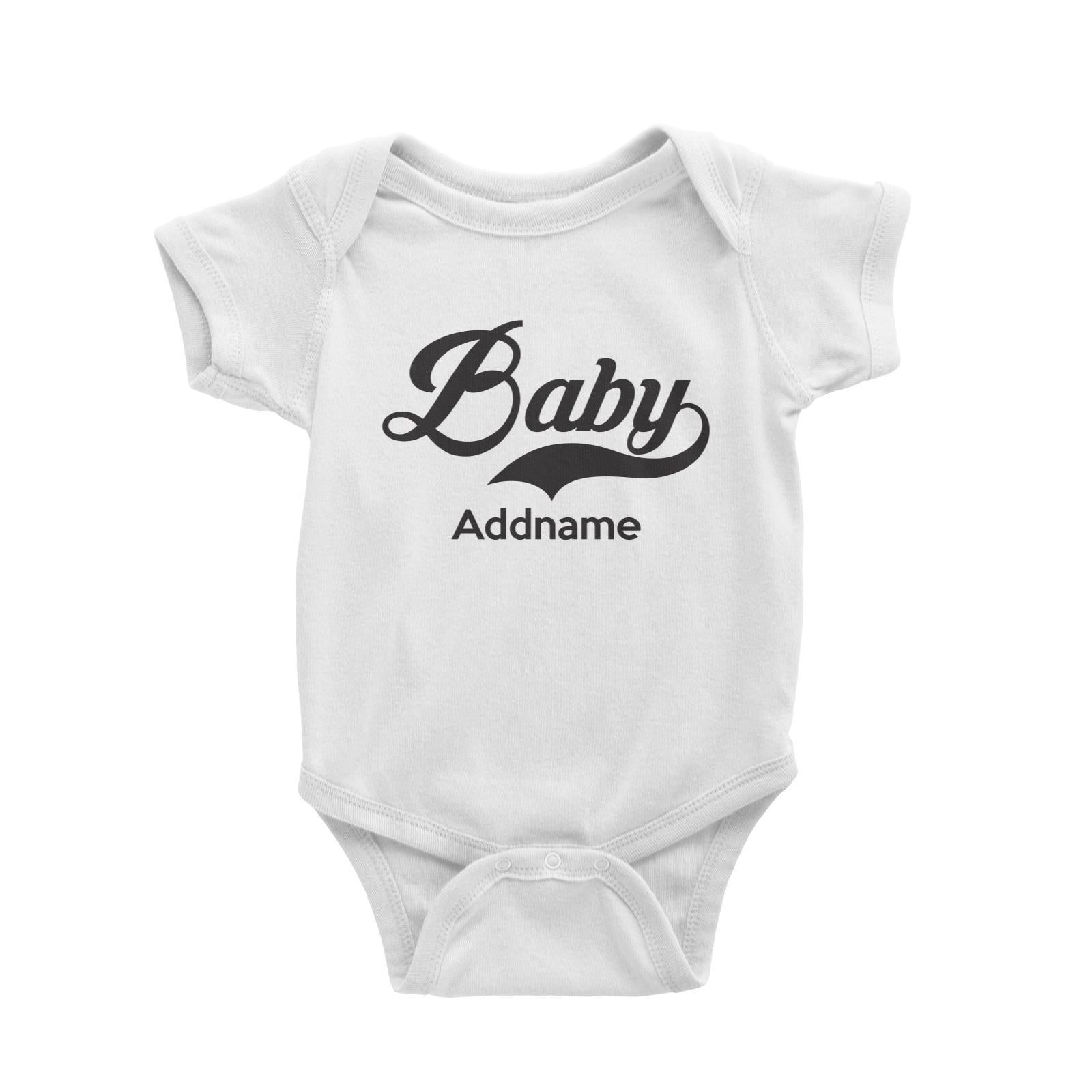 Retro Baby Addname Baby Romper  Matching Family Personalizable Designs