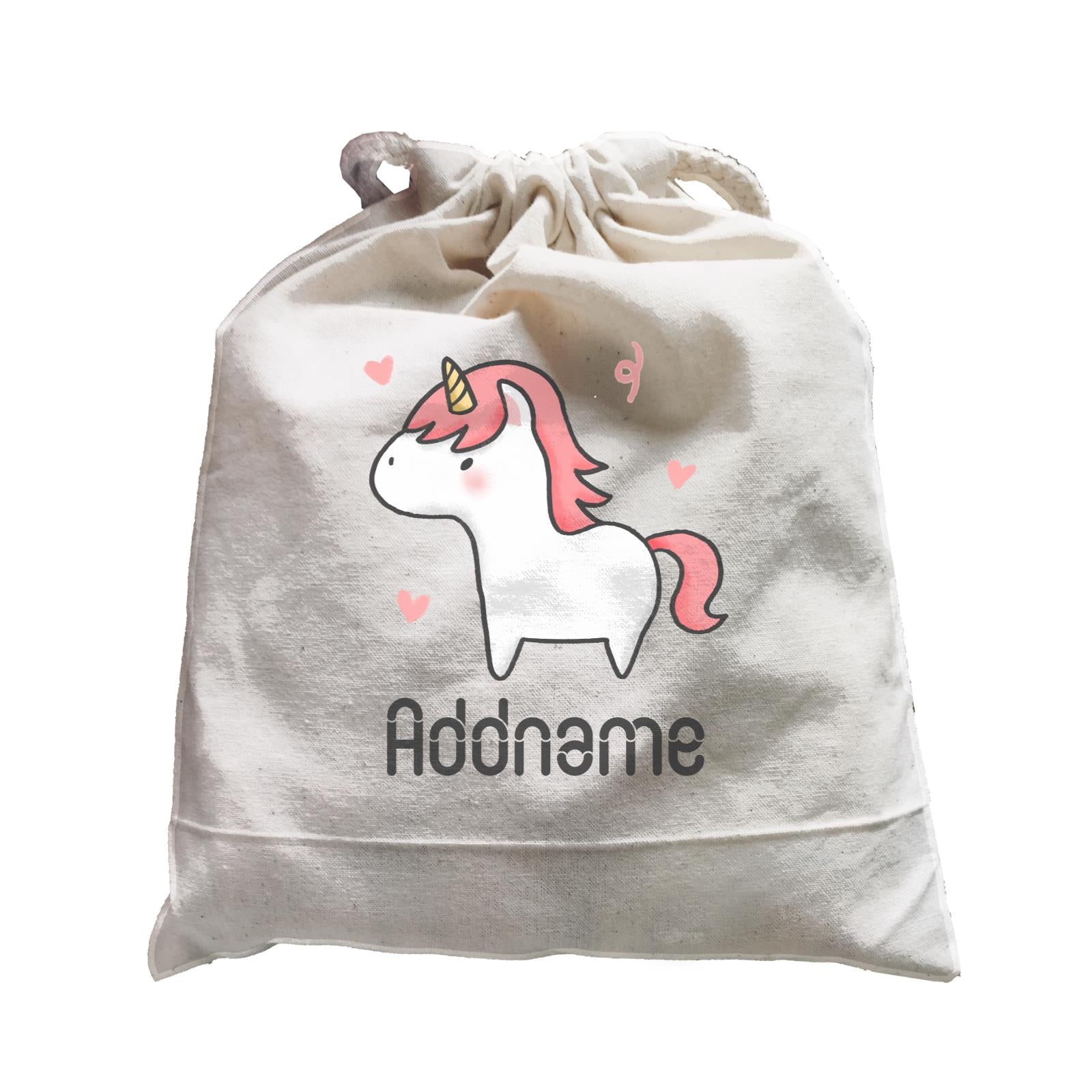 Cute Hand Drawn Style Unicorn Addname Satchel