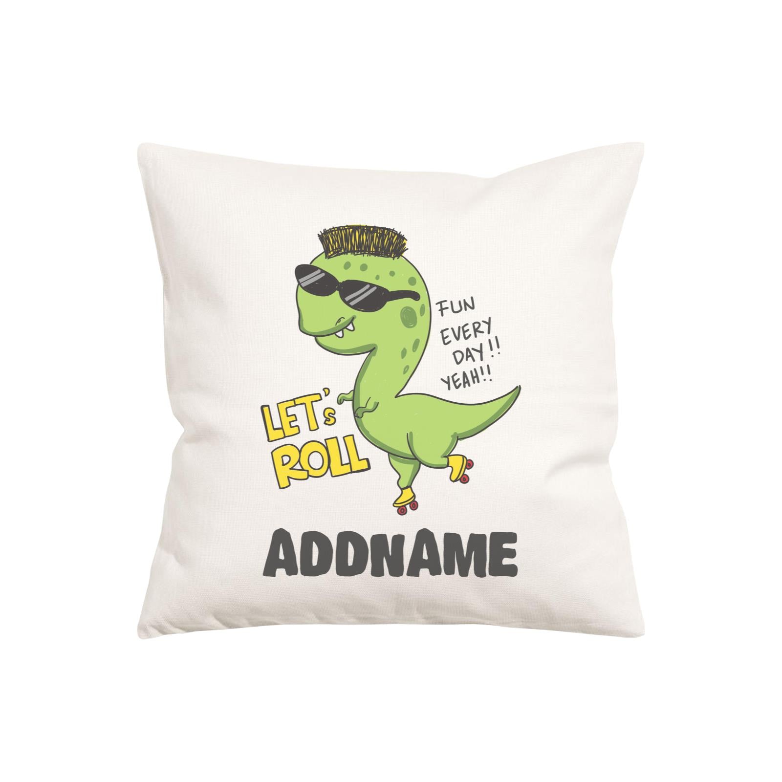 Super Cute Dinosaur Let's Roll Pillow Cushion