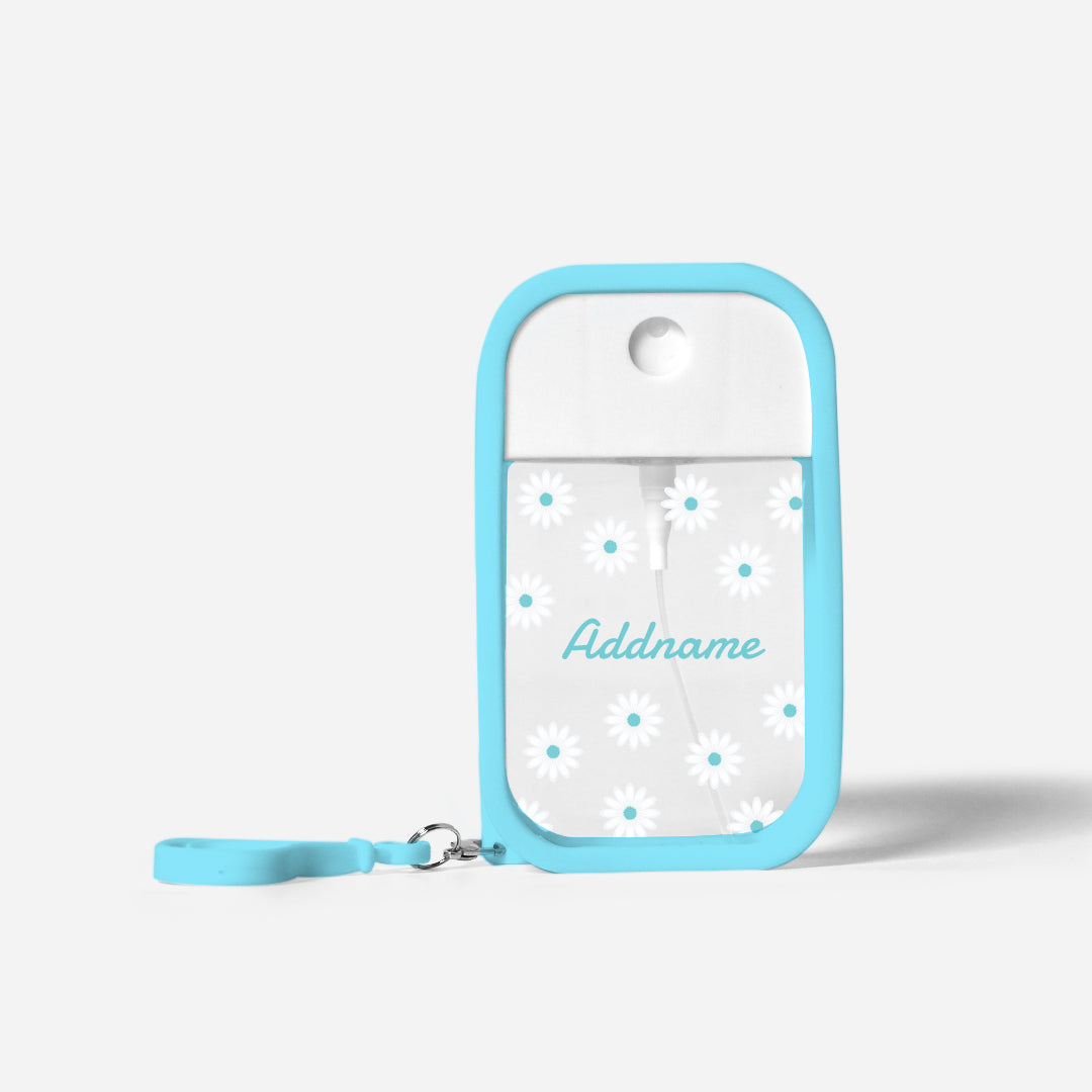 Refillable Hand Sanitizer with Personalisation - Daisy Light Blue