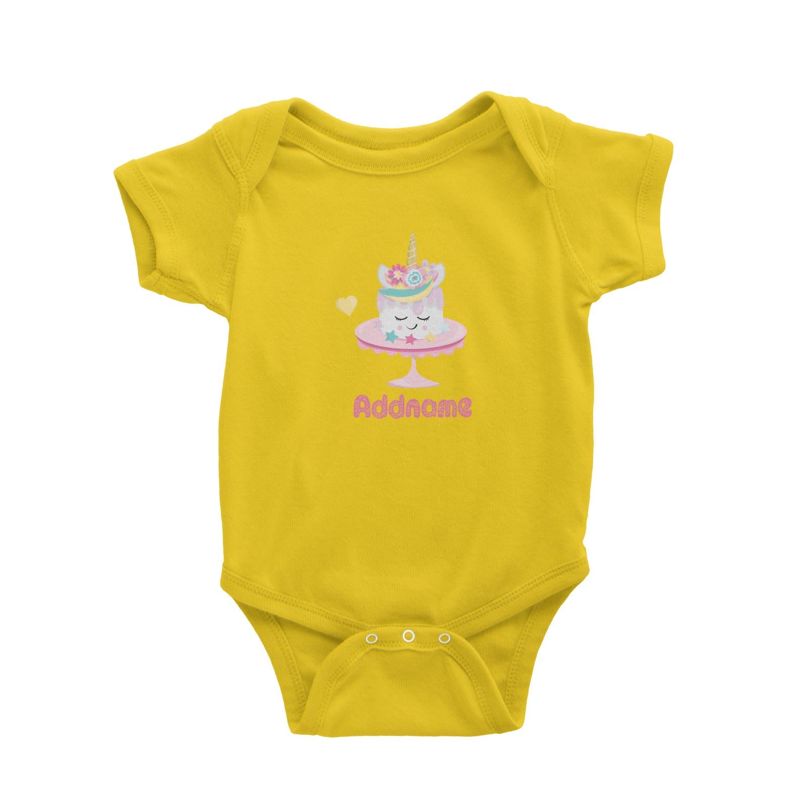 Magical Sweets Birthday Unicorn Cake Addname Baby Romper