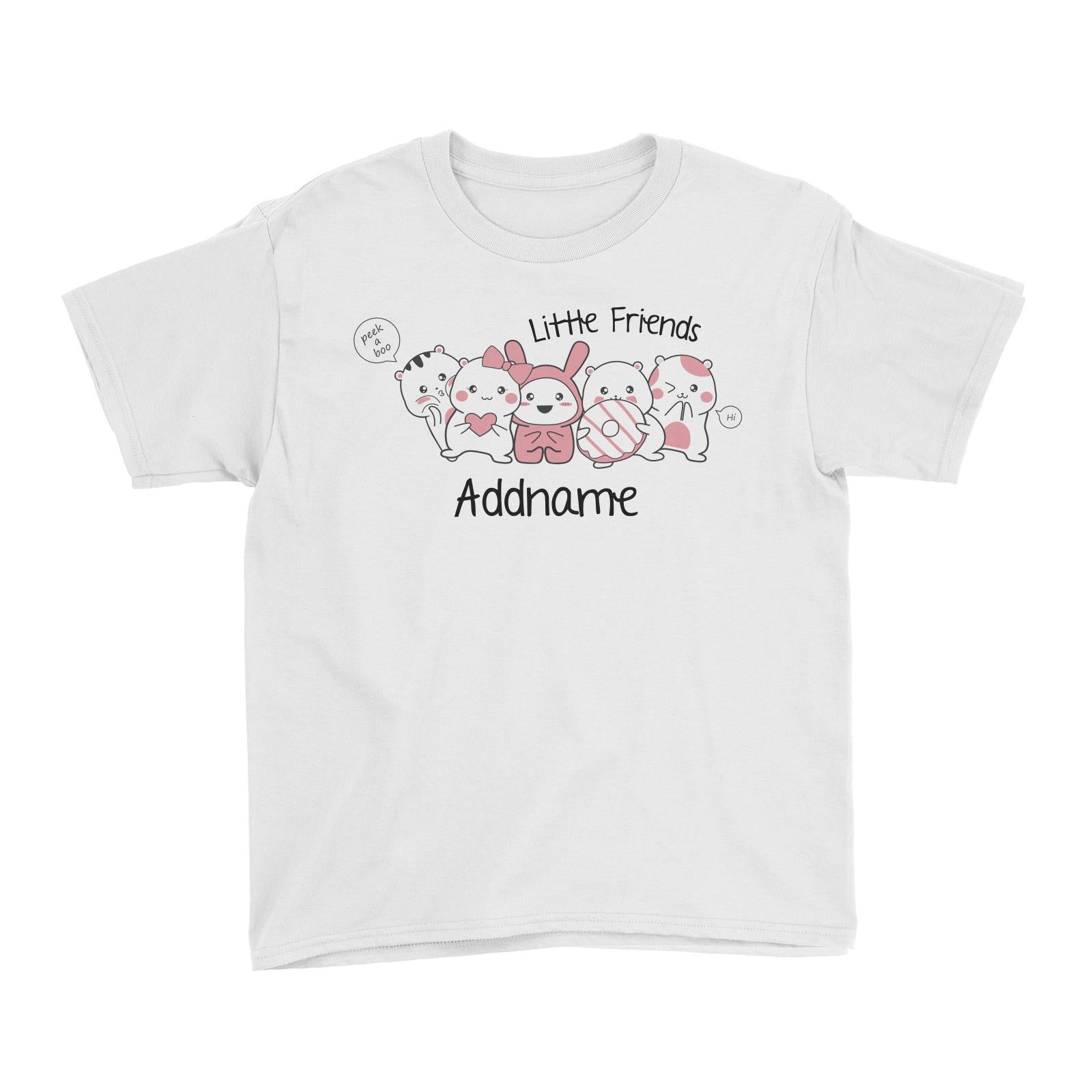 Cute Animals And Friends Series Cute Hamster Little Friends Addname Kid's T-Shirt
