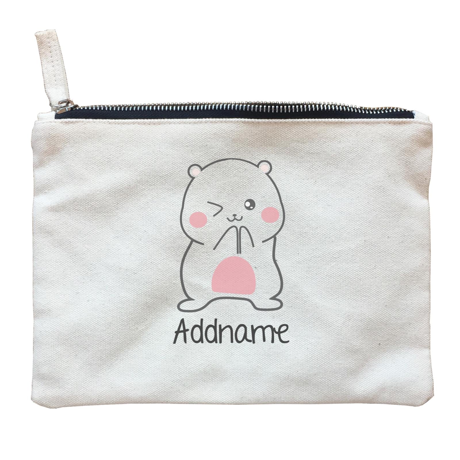 Cute Hamster Daddy Addname Zipper Pouch