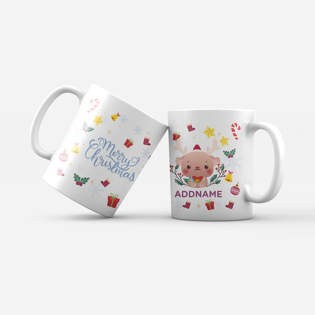 Christmas Cute Animal Series Mugs - Reindeer
