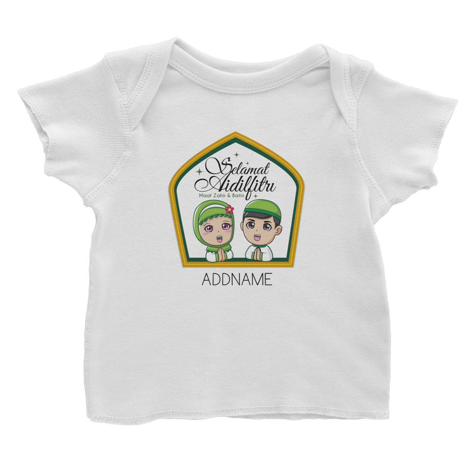 Raya Series Woman & Man Salam Aidilfitri Maaf Zahir & Batin Baby T-Shirt