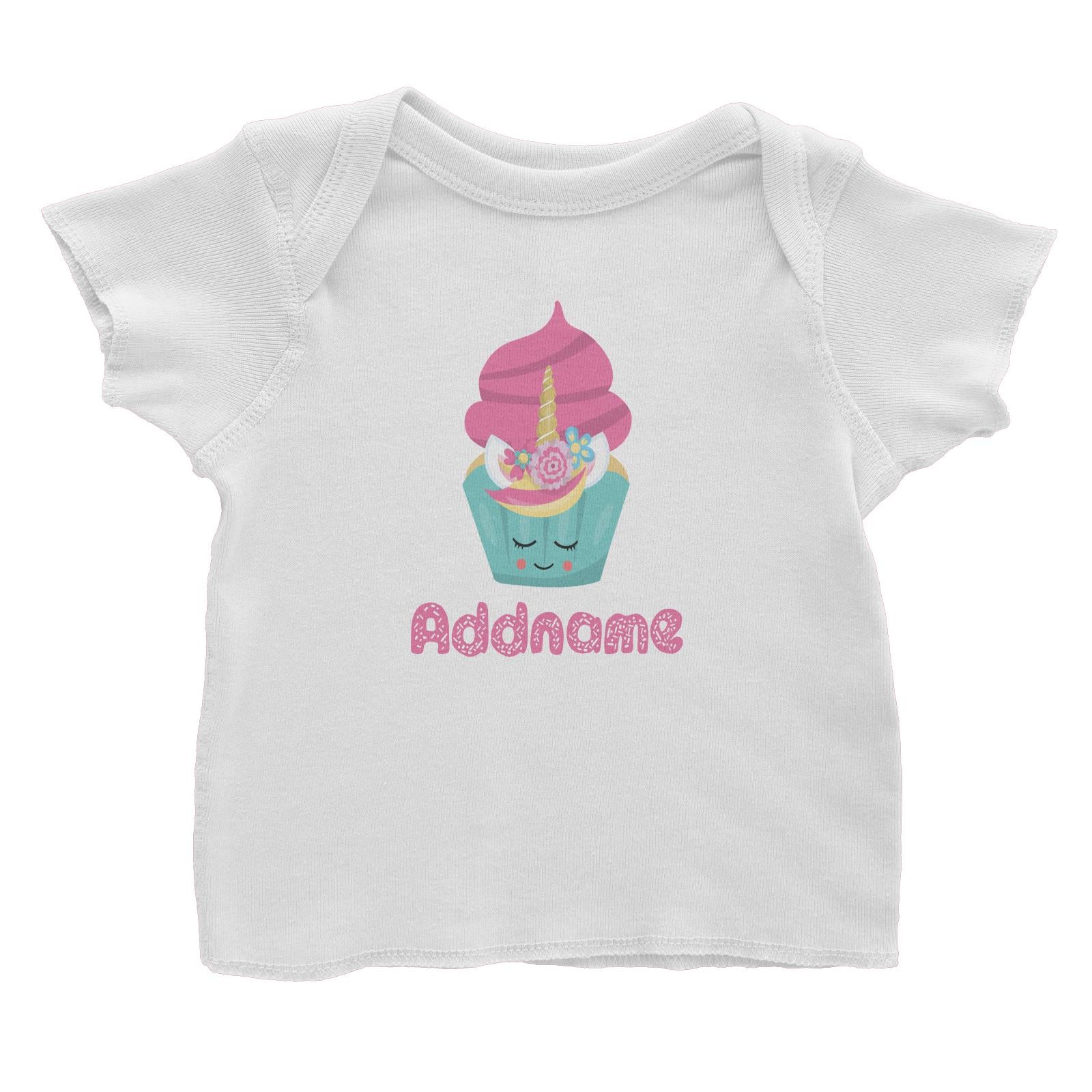 Magical Sweets Green Cupcake Addname Baby T-Shirt