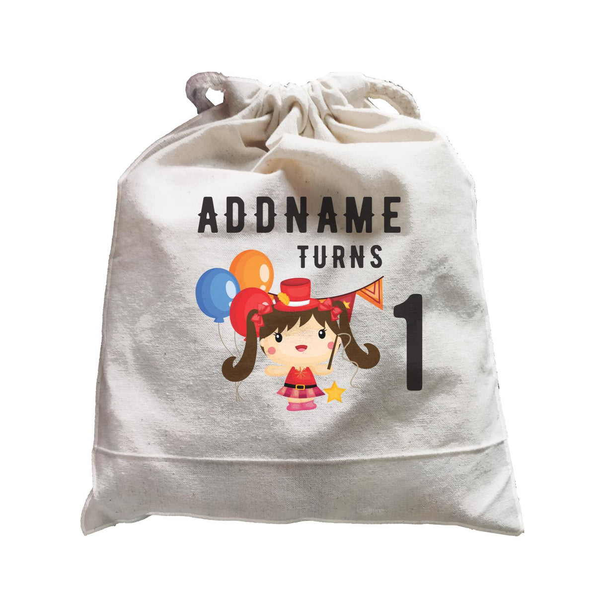 Birthday Circus Happy Girl Leader of Performance Addname Turns 1 Satchel
