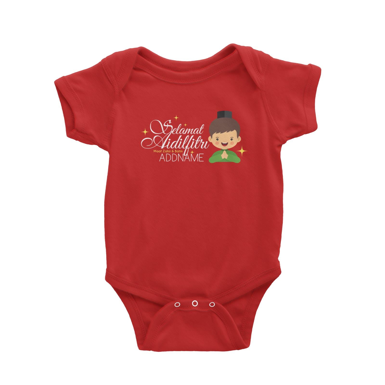 Selamat Aidilfitri Man Baby Romper Raya Personalizable Designs Sweet Character