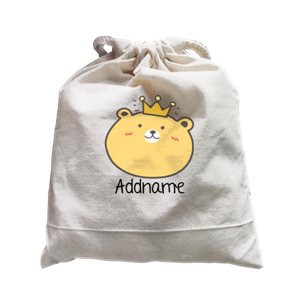 Cute Animals And Friends Series Cute Yellow Bear With Crown Addname Satchel