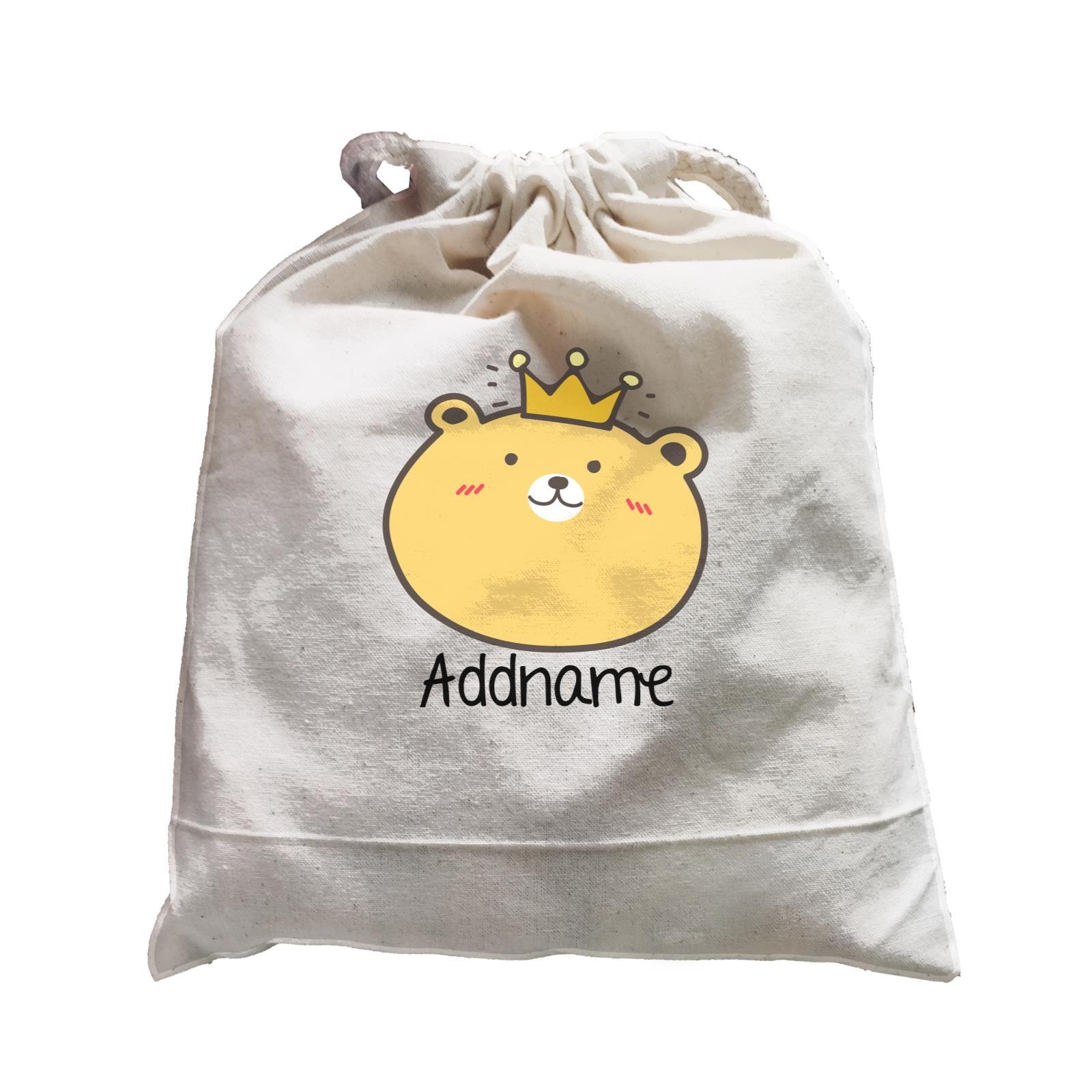 Cute Animals And Friends Series Cute Yellow Bear With Crown Addname Satchel