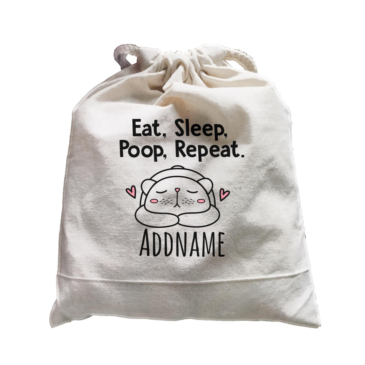 Drawn Baby Elements Eat, Sleep, Poop, Repeat Bear Addname Satchel