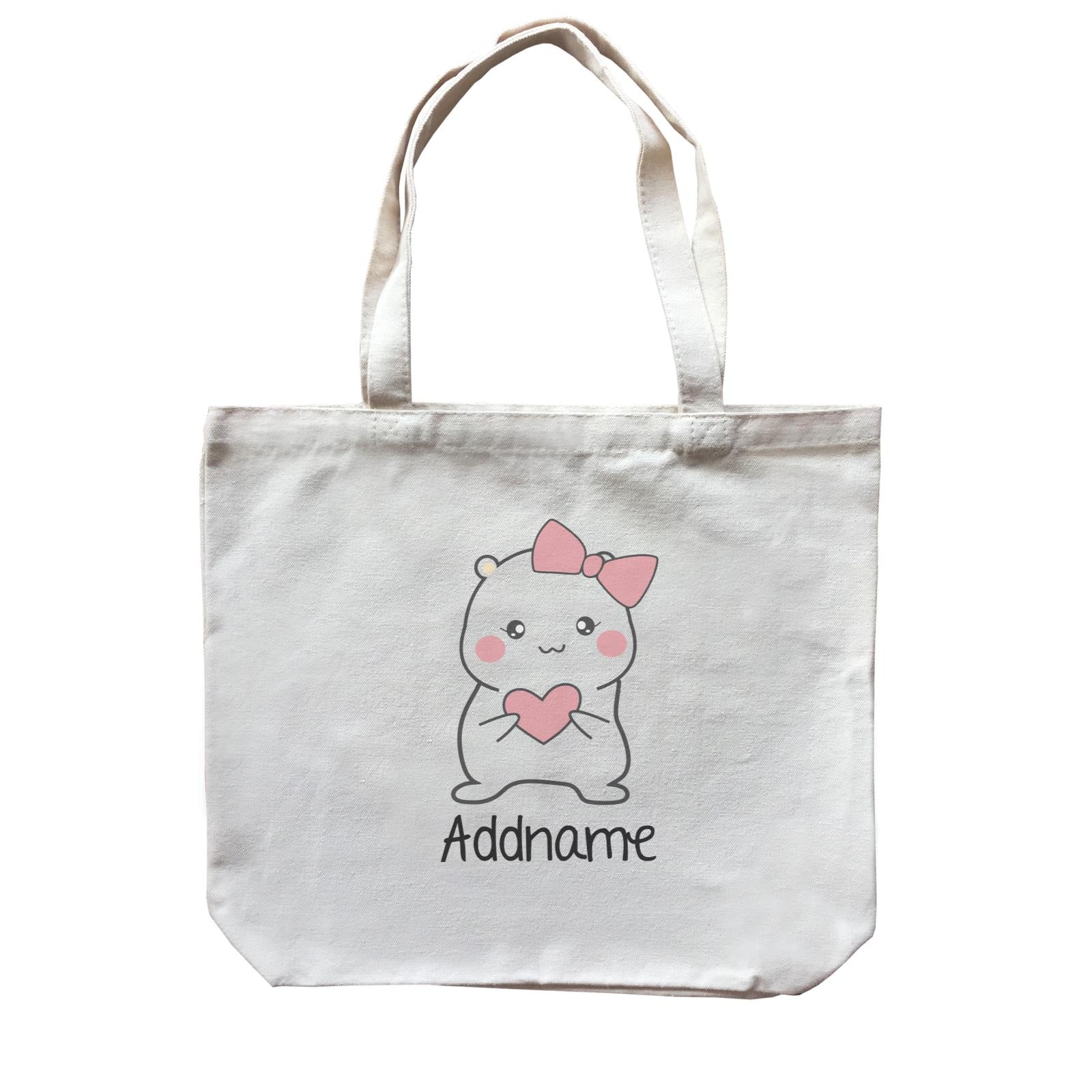 Cute Hamster Mommy Addname Canvas Bag