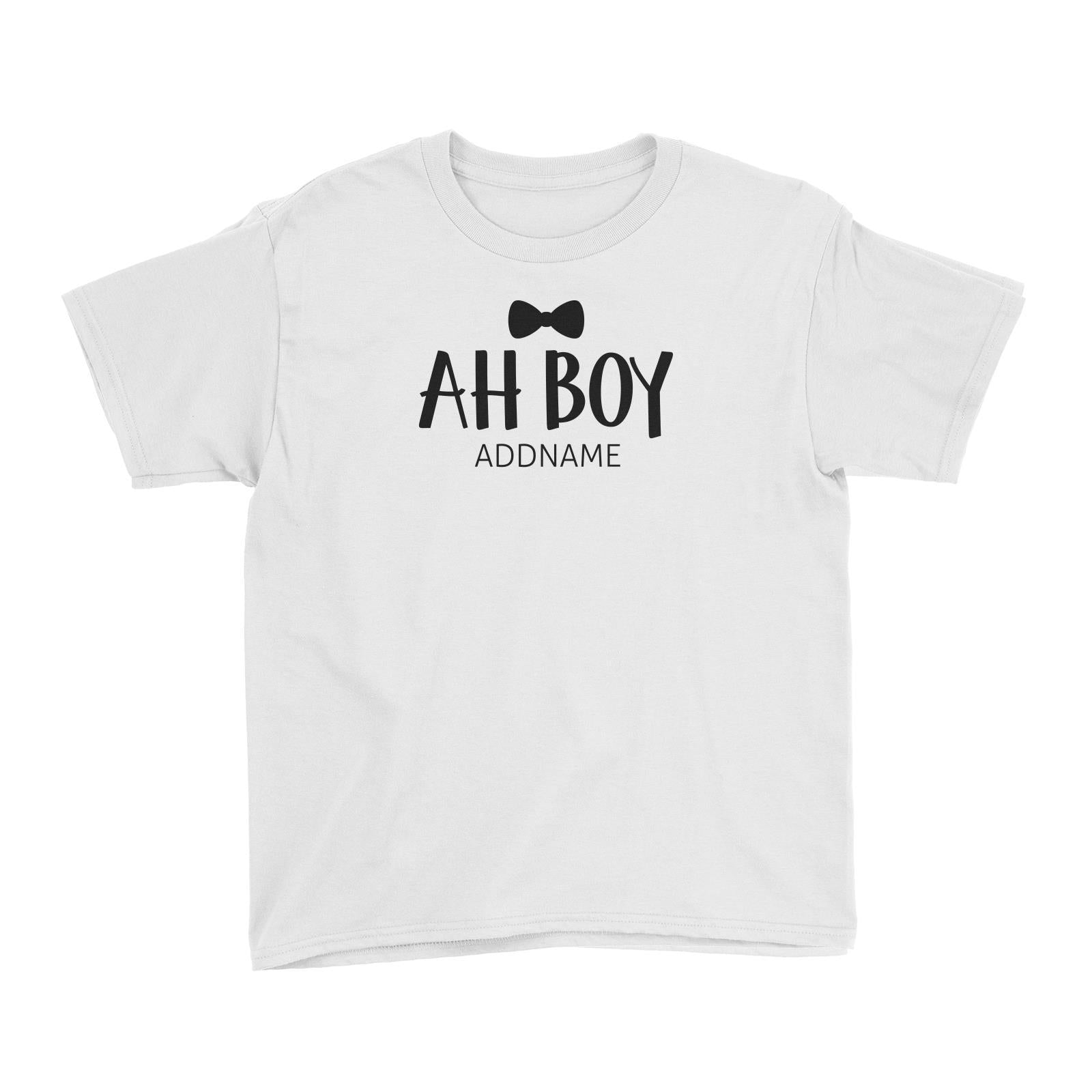 Ah Boy with Black Bow Tie Kid's T-Shirt