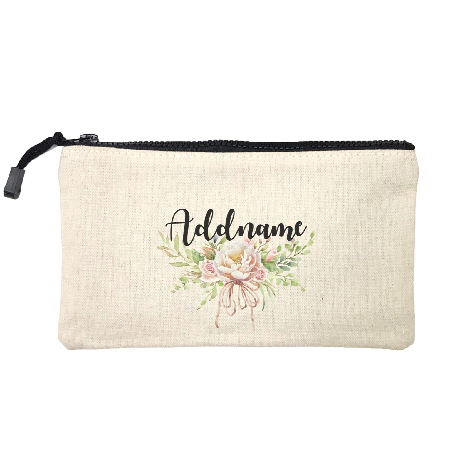 Bridesmaid Floral Sweet 2 Watercolour Big Flower Addname Mini Accessories Stationery Pouch