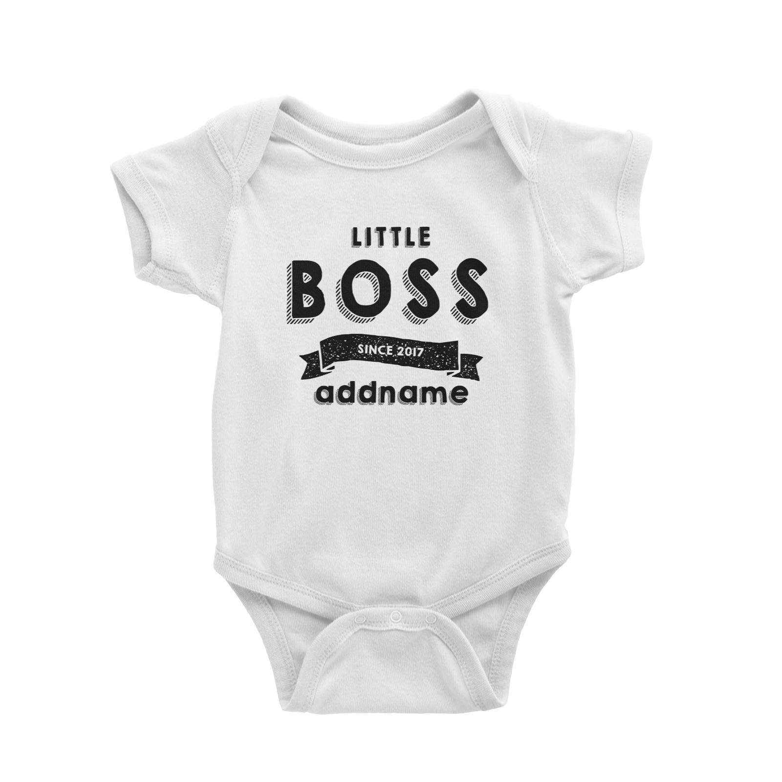 Little Boss Since 2017 White Baby Romper