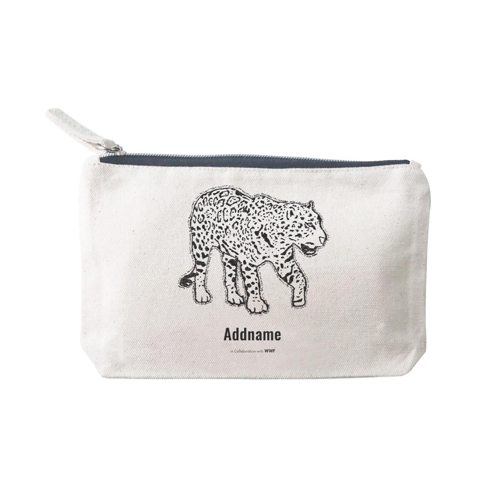 Hand Written Animals Shu Yi's Jaguar By ArtC Addname Mini Accessories Stationery Pouch 2