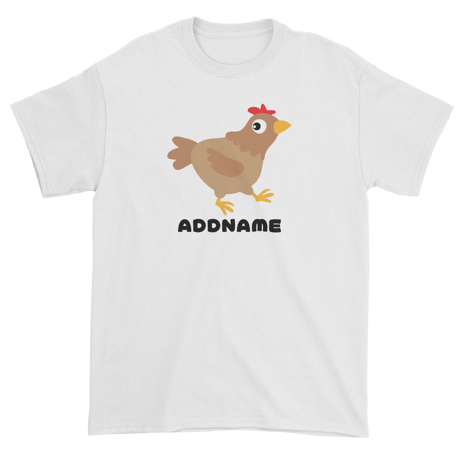 Farm Hen Chicken Addname Unisex T-Shirt