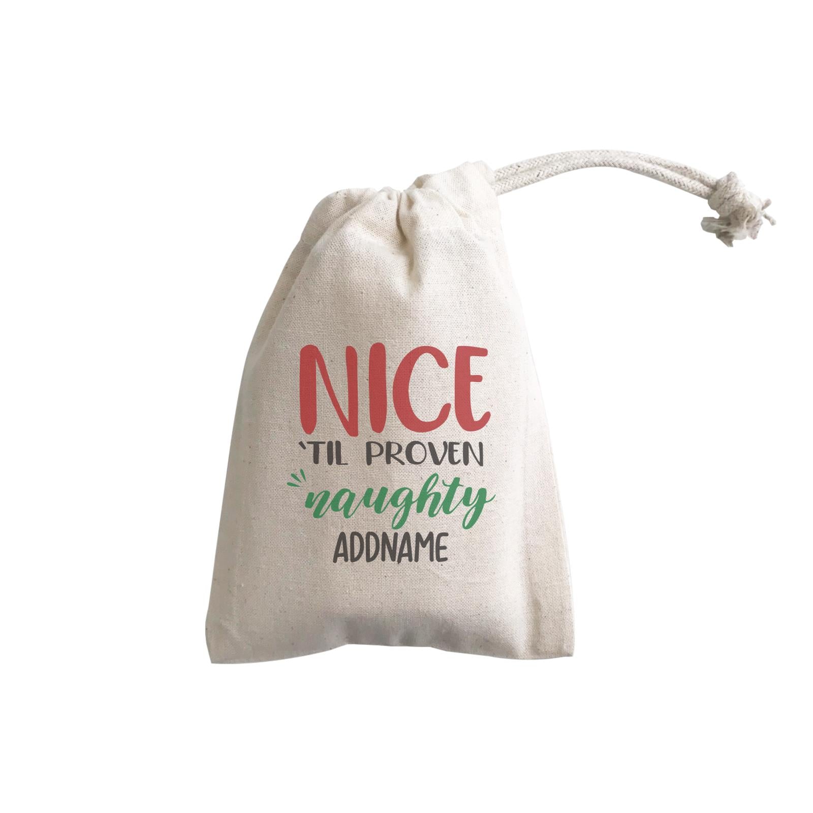 Xmas Nice till Proven Naughty GP Gift Pouch