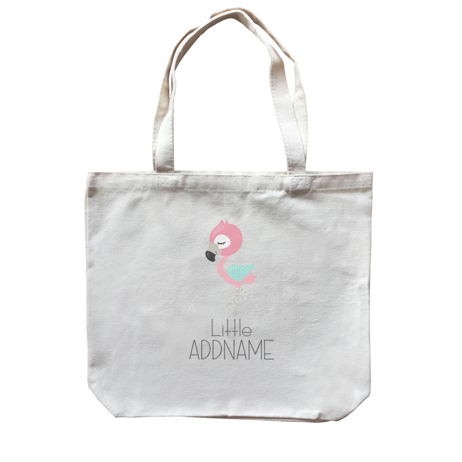 Nursery Animals Little Flamingo Addname Canvas Bag