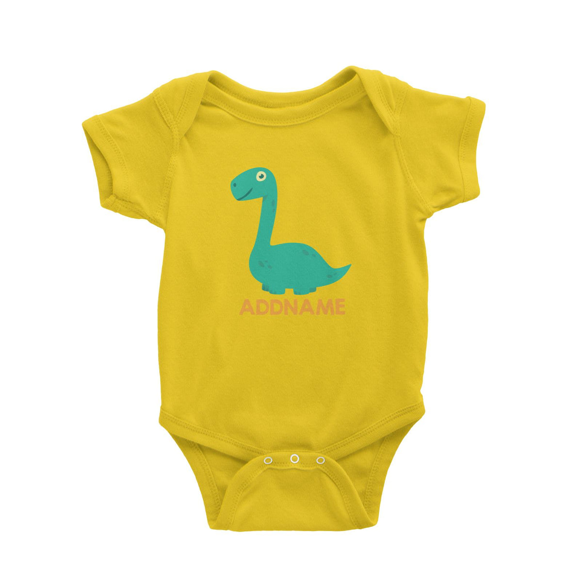 Cute Long Neck Dinosaur Personalizable Design Baby Romper