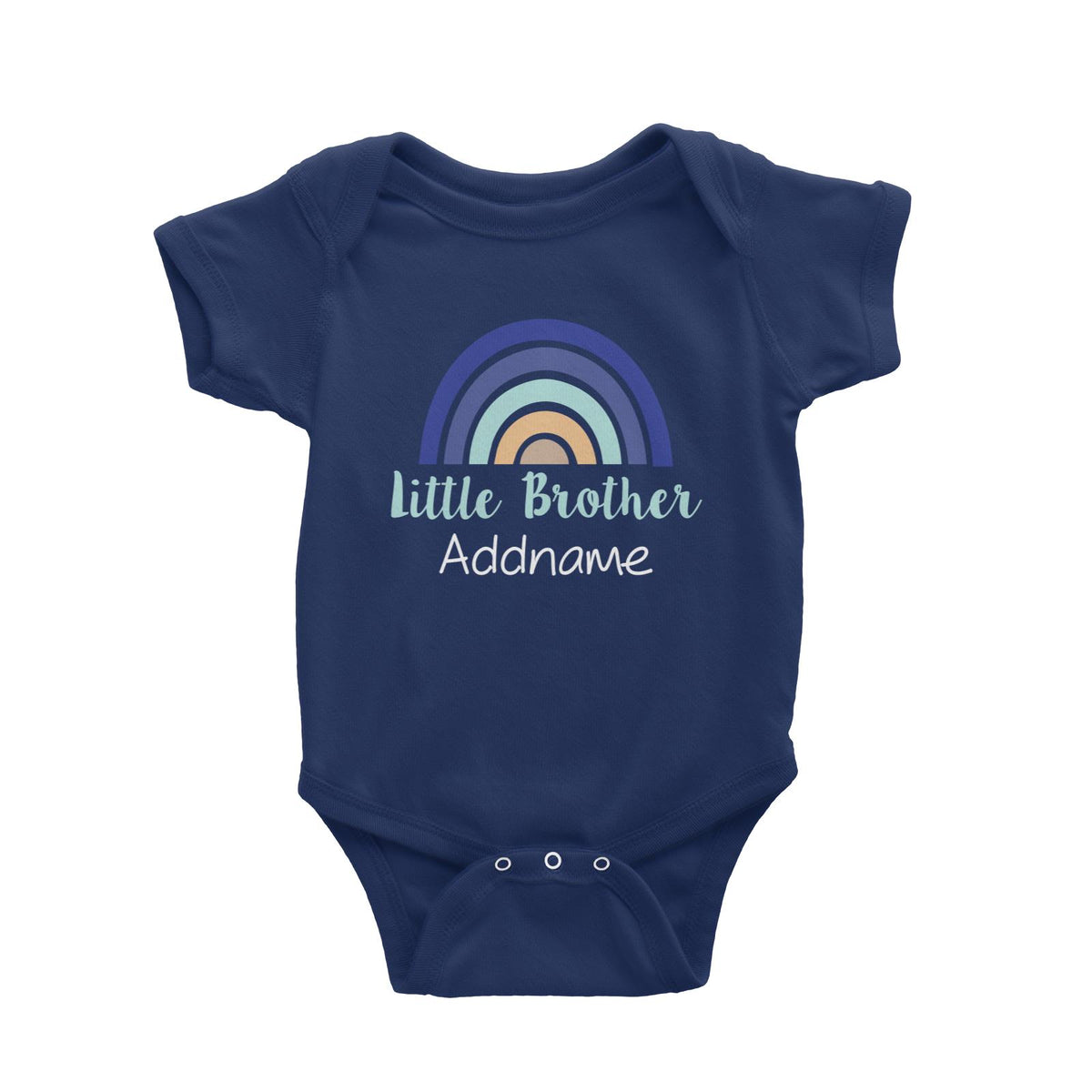 Colourful Rainbow Little Brother Baby Romper