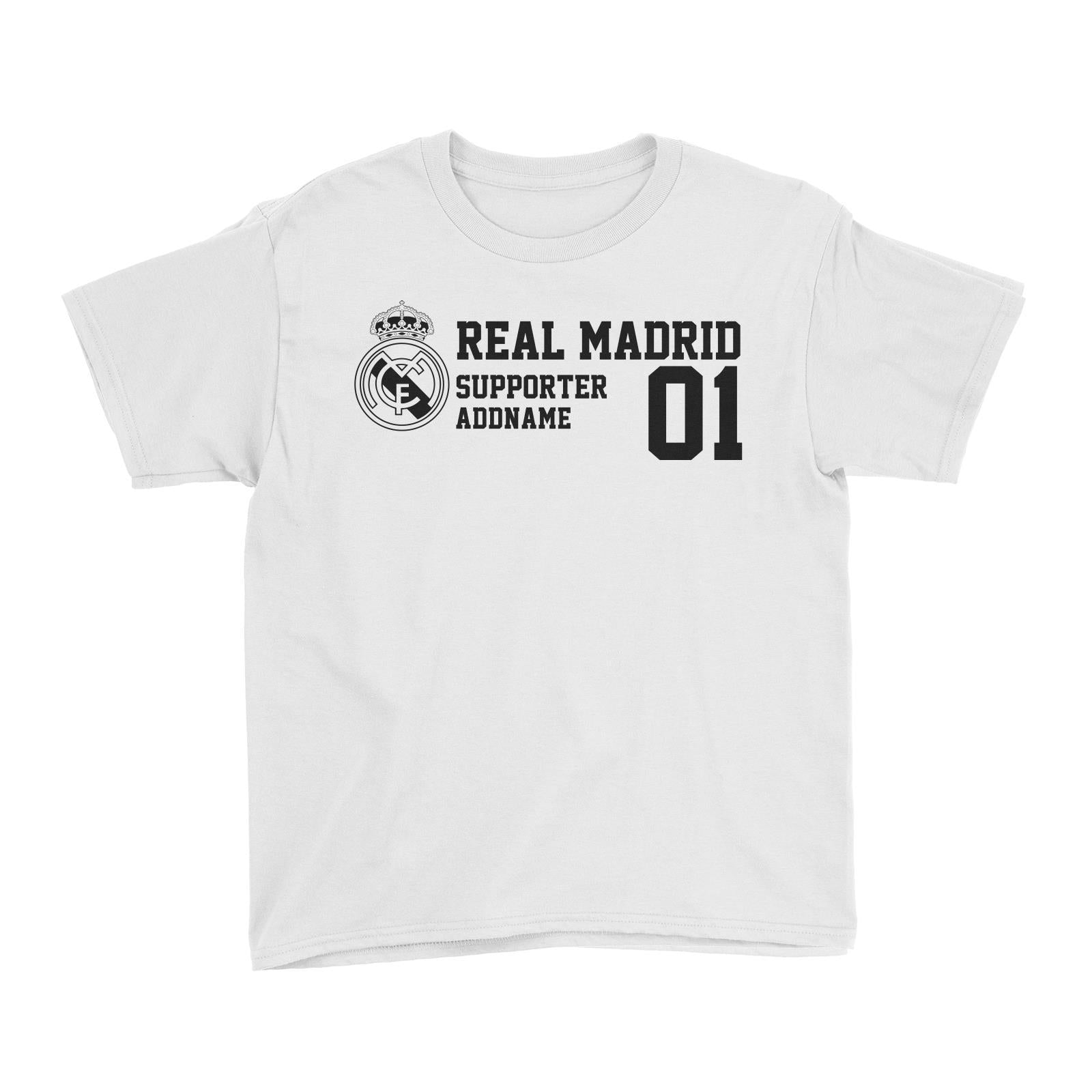 Real Madrid Football Supporter Addname Kid's T-Shirt