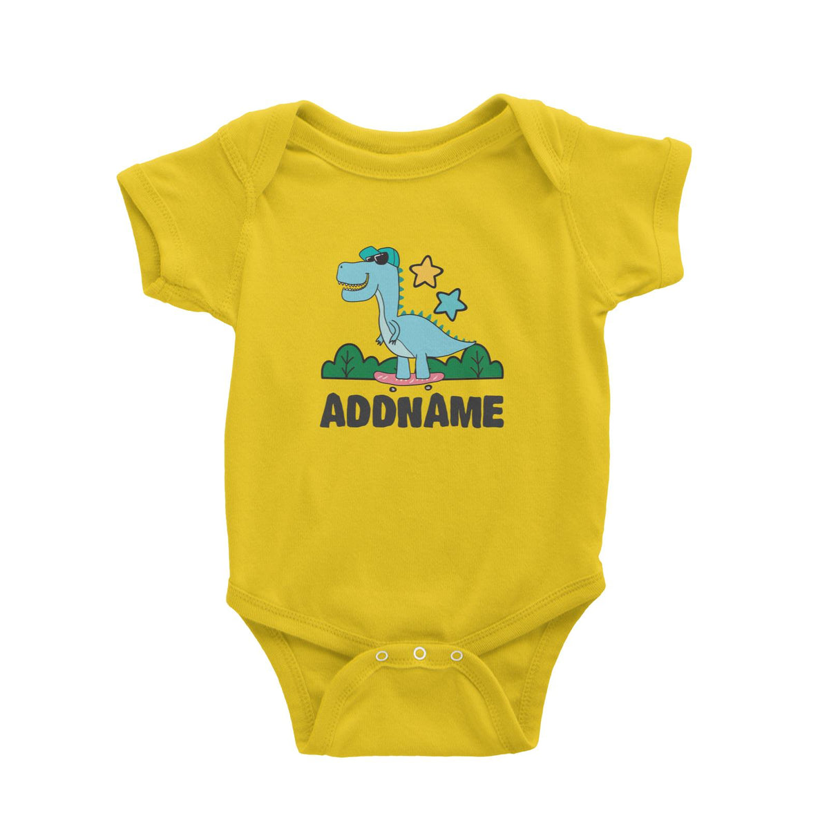 Super Cute Dinosaur Blue Skater Baby Romper