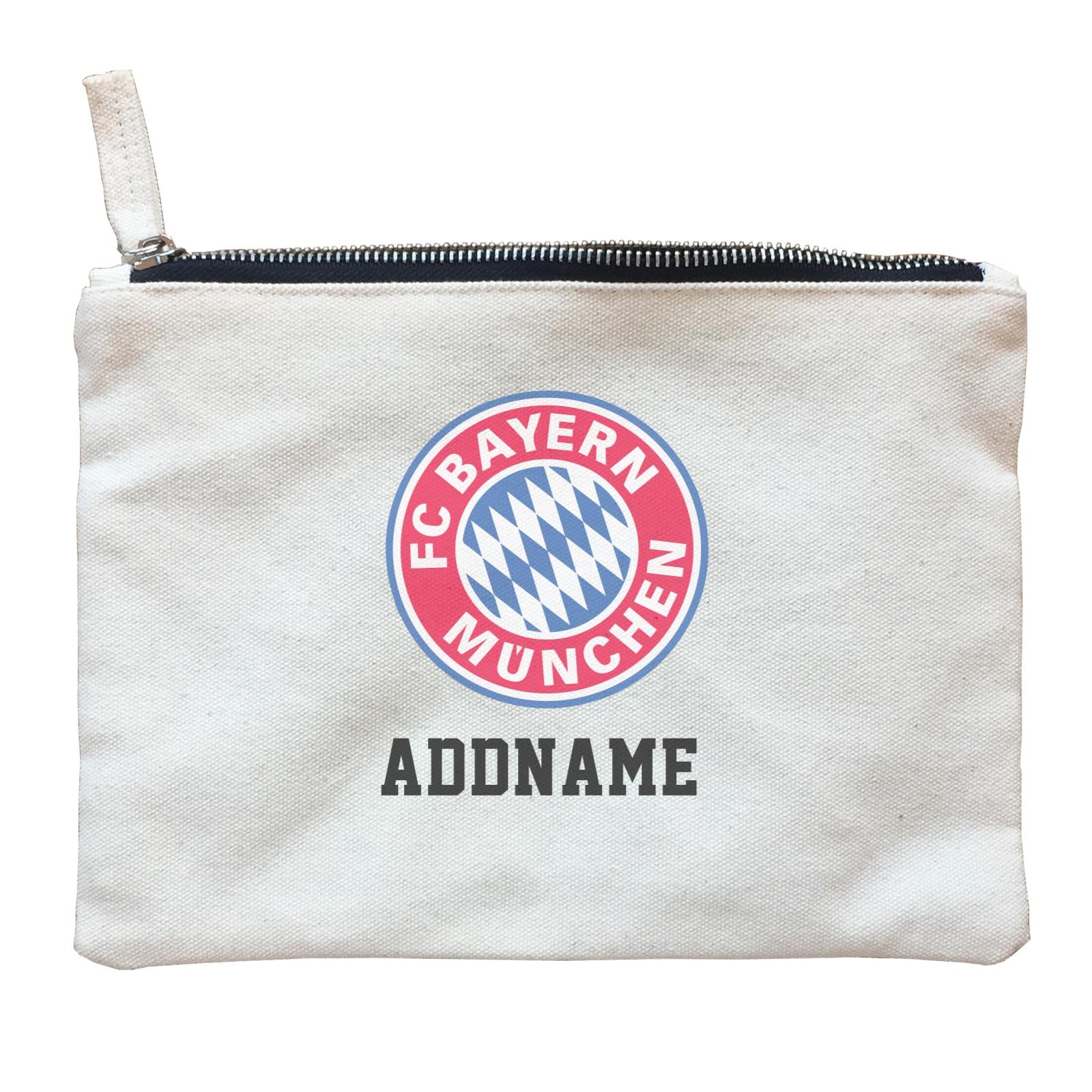 FC Bayern Football Logo Addname Zipper Pouch