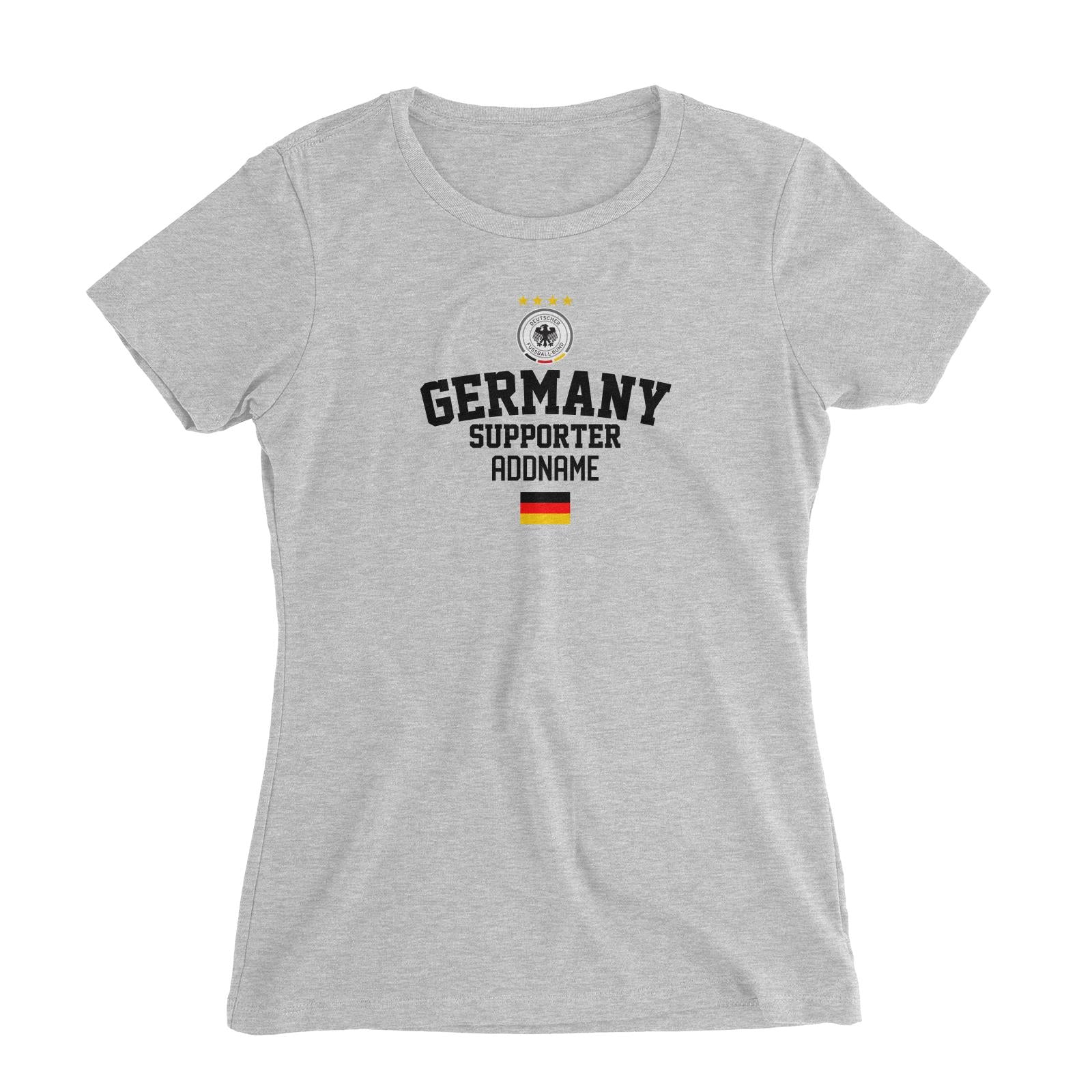 Germany Supporter World Cup Addname Women's Slim Fit T-Shirt