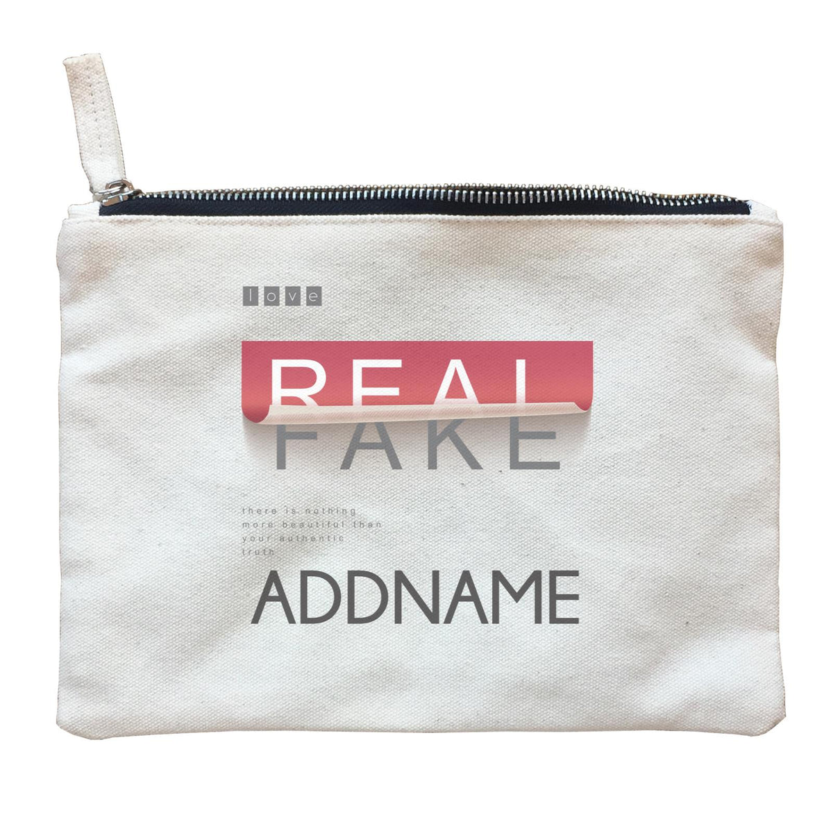 Girl Power Quotes Real Revealing Fake Sticker With Addnames Zipper Pouch