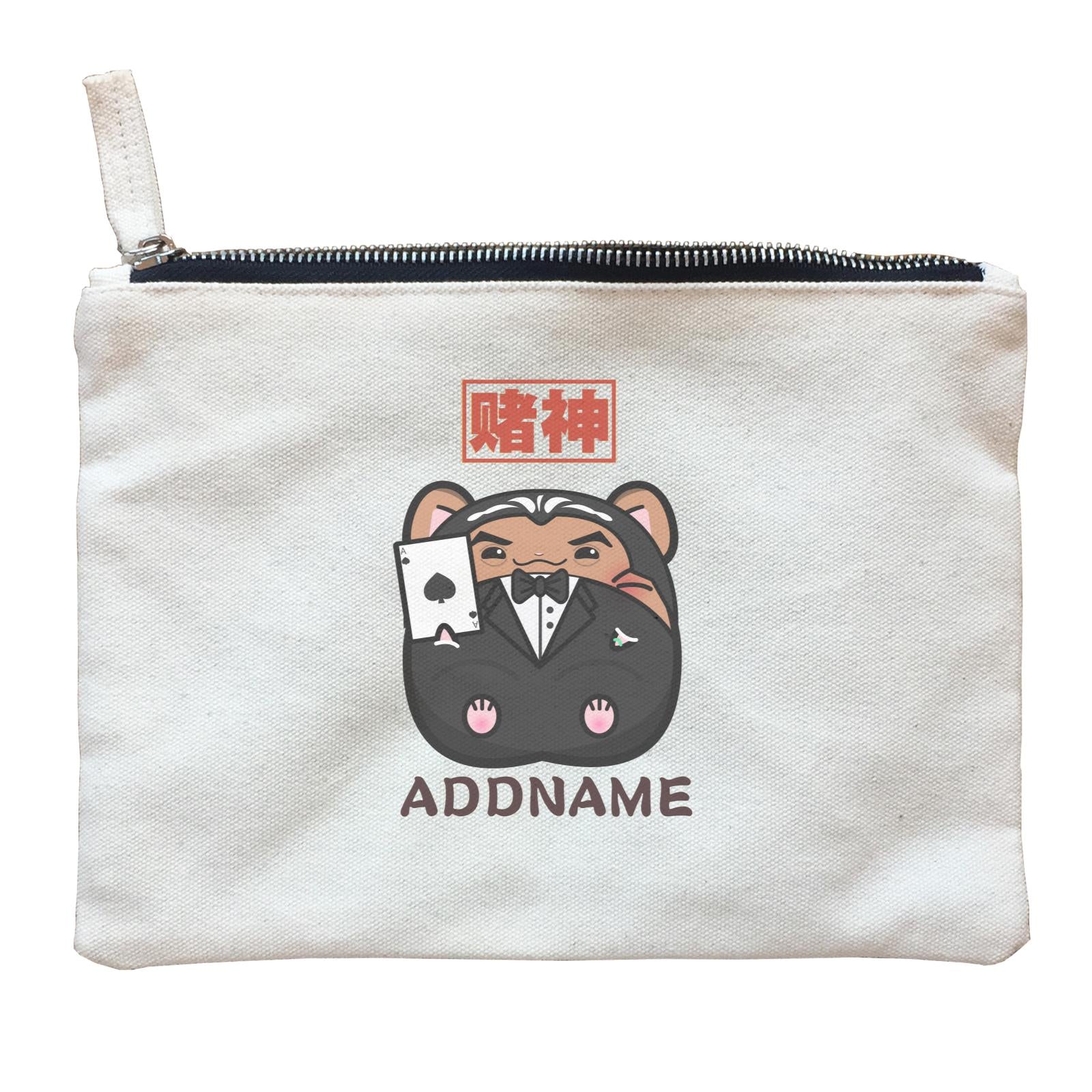 Prosperous Mouse Series Uncle Ace The Hamster Of Gamblers Accessories Zipper Pouch