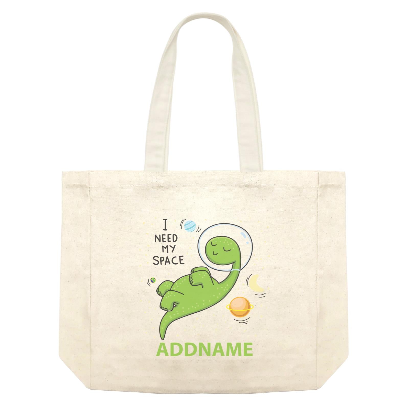 Cool Cute Dinosaur I Need My Space Addname Shopping Bag
