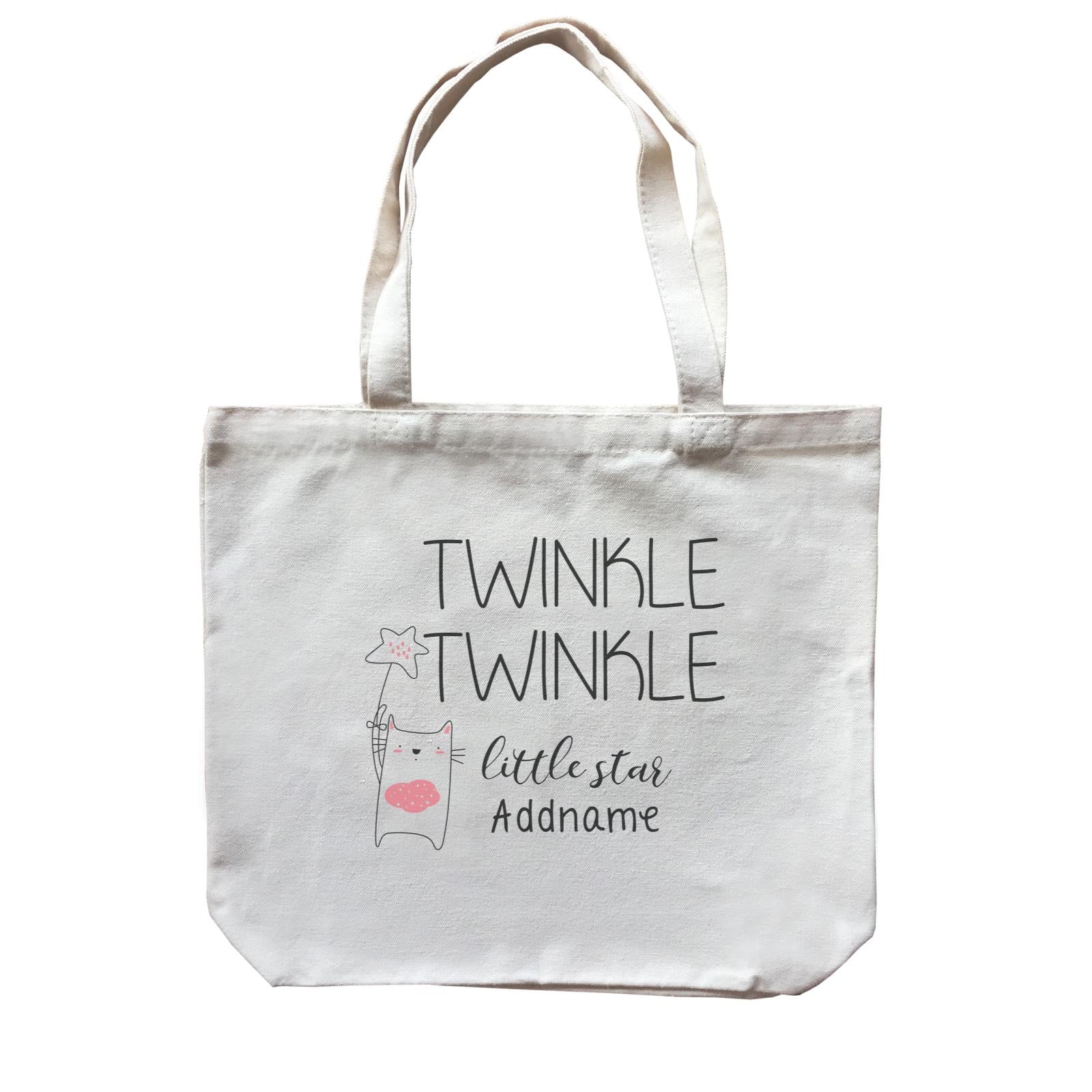Cute Animals and Friends Series 2 Cat Twinkle Twinkle Little Star Addname Canvas Bag