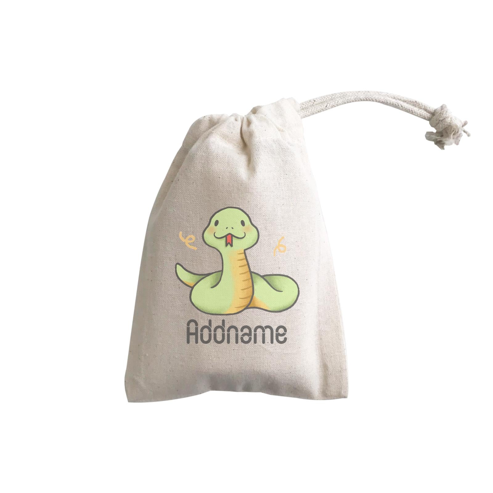 Cute Hand Drawn Style Snake Addname GP Gift Pouch