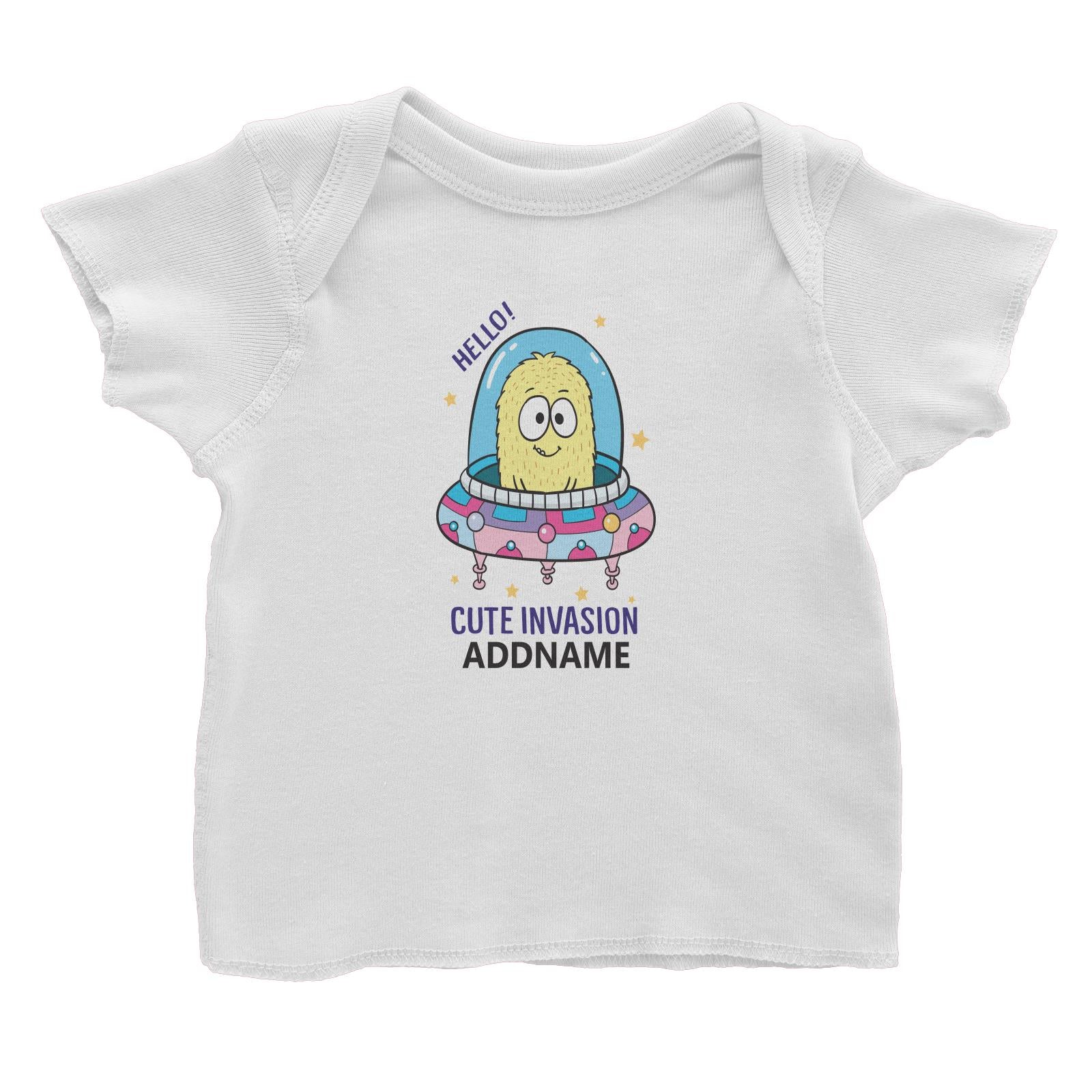 Cool Cute Monster Hello Cute Invasion Monster Addname Baby T-Shirt