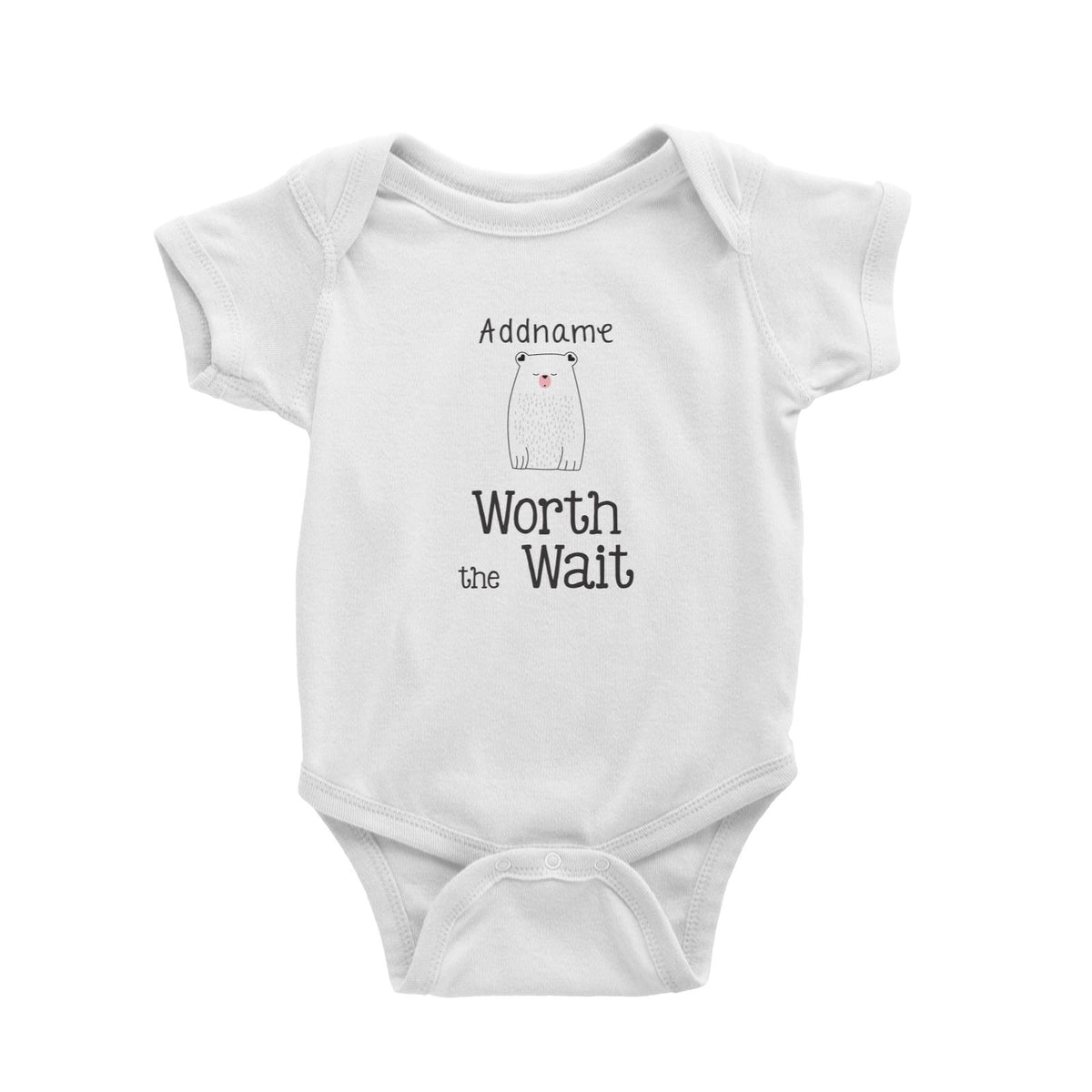 Cute Animals and Friends Series 2 Bear Addname Worth the Wait Baby Romper