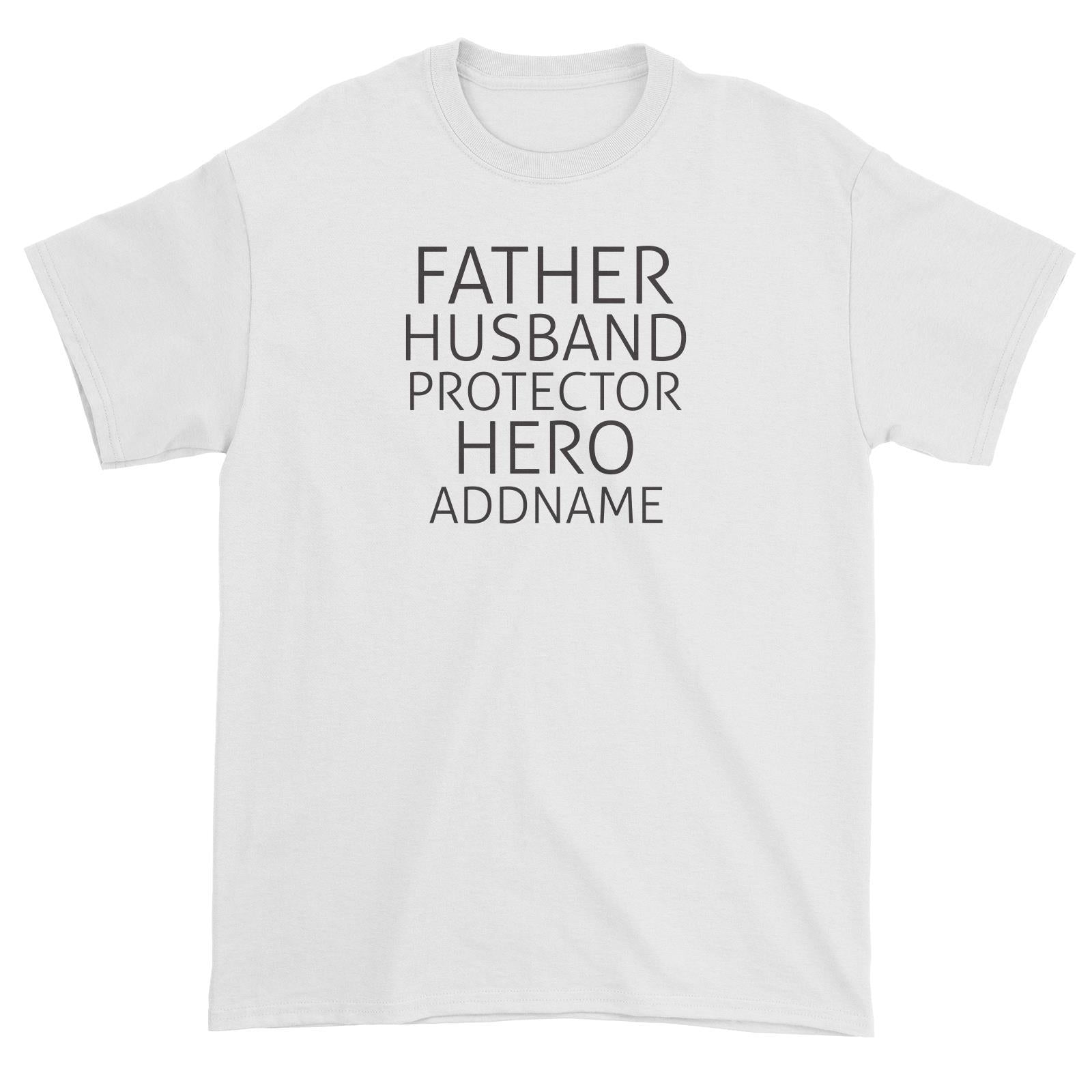 Father and Husband Unisex T-Shirt Personalizable Designs Matching Family Simple