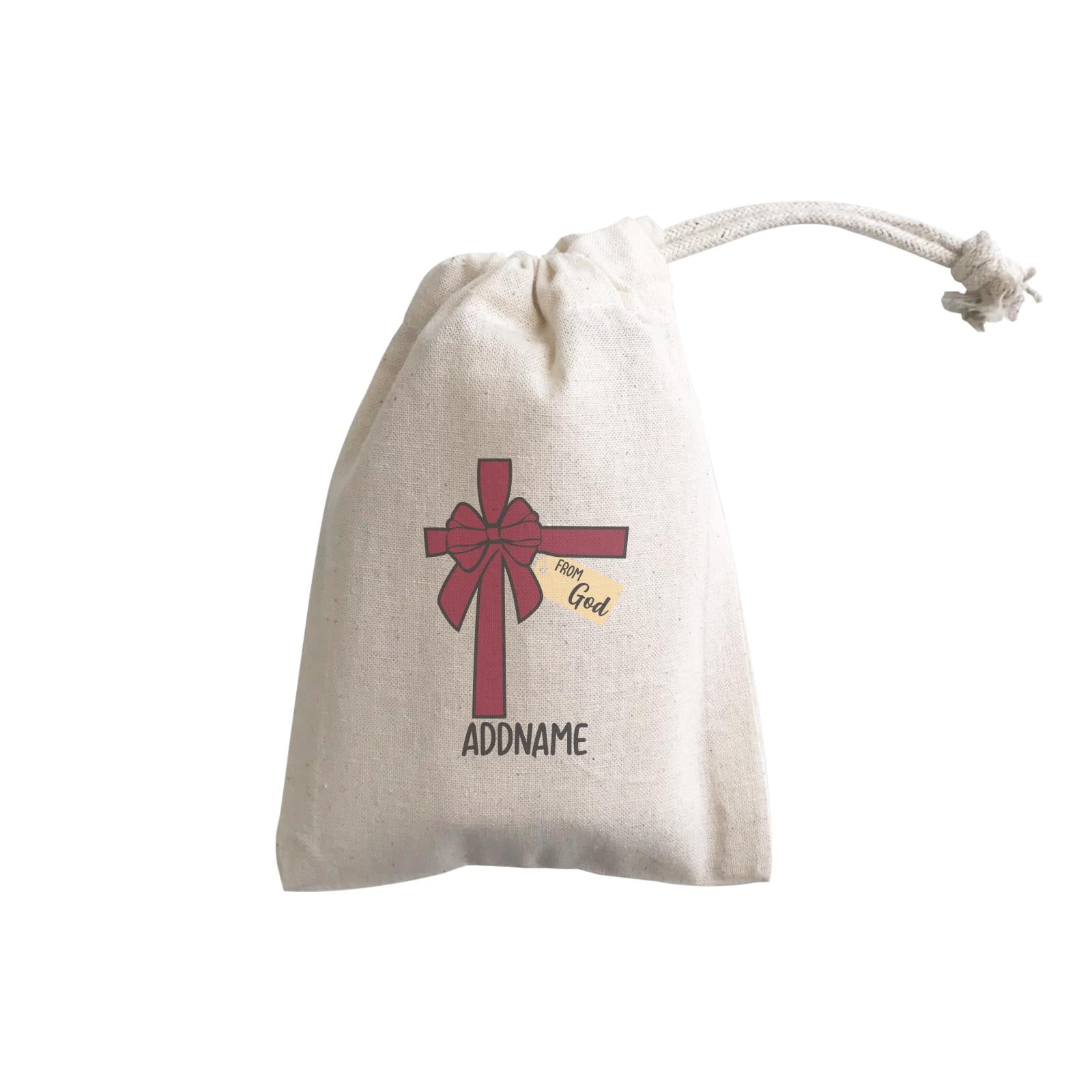 Xmas Gift Ribbon From God GP Gift Pouch