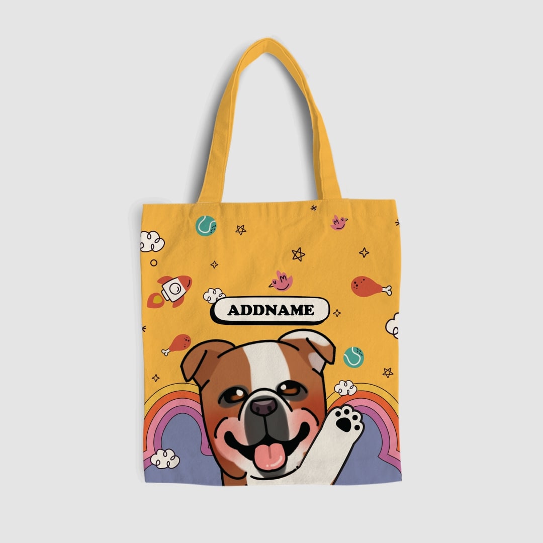 Paw Print Series Full Print Tote Bag - Rottweiler